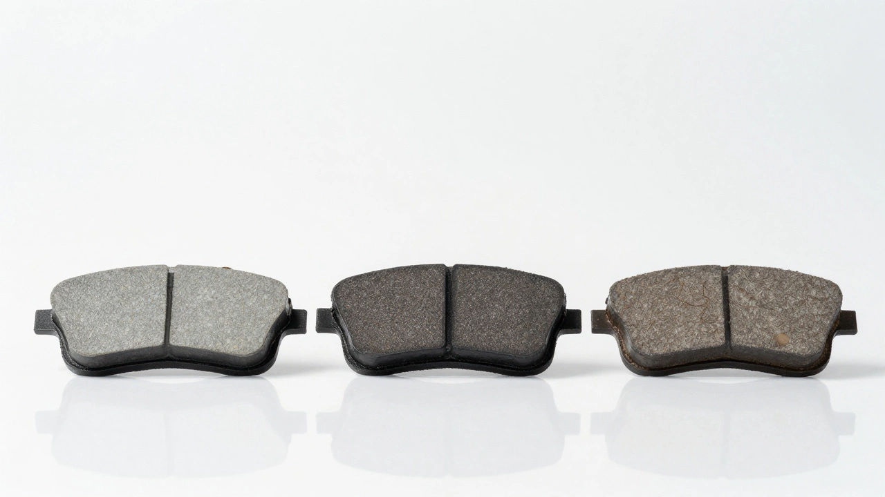 Comparison of ceramic, semi-metallic, and organic brake pads